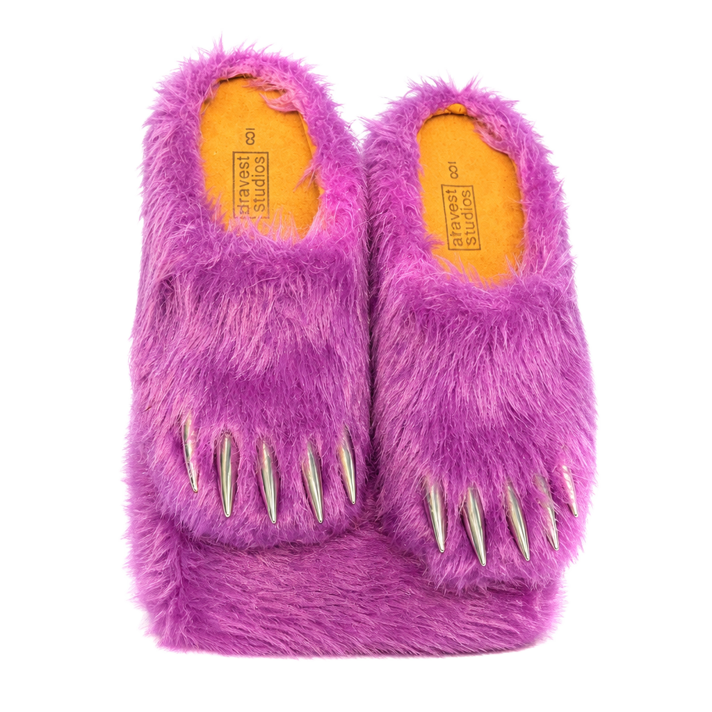 Bravest Studios Purple Bear Claw Mules with Metal Claws 1