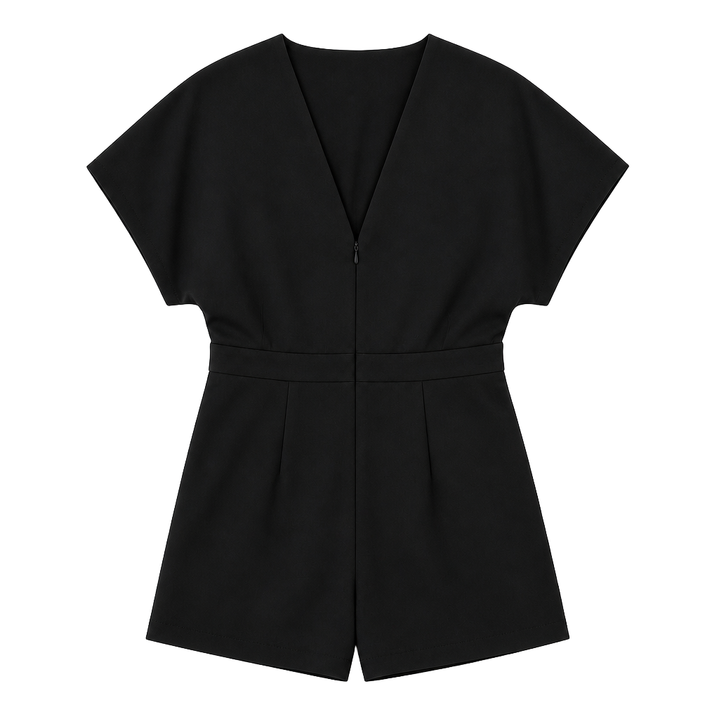Miss Selfridge Black V-Neck Dress with Tie Waist 1