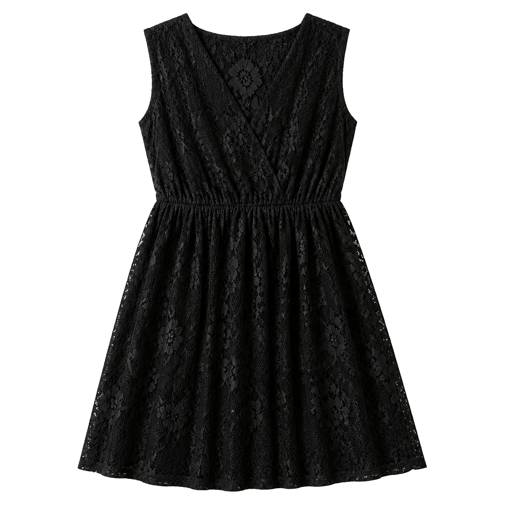 Love On A Hanger Sleeveless Black Lace Tiered Mini Dress 1