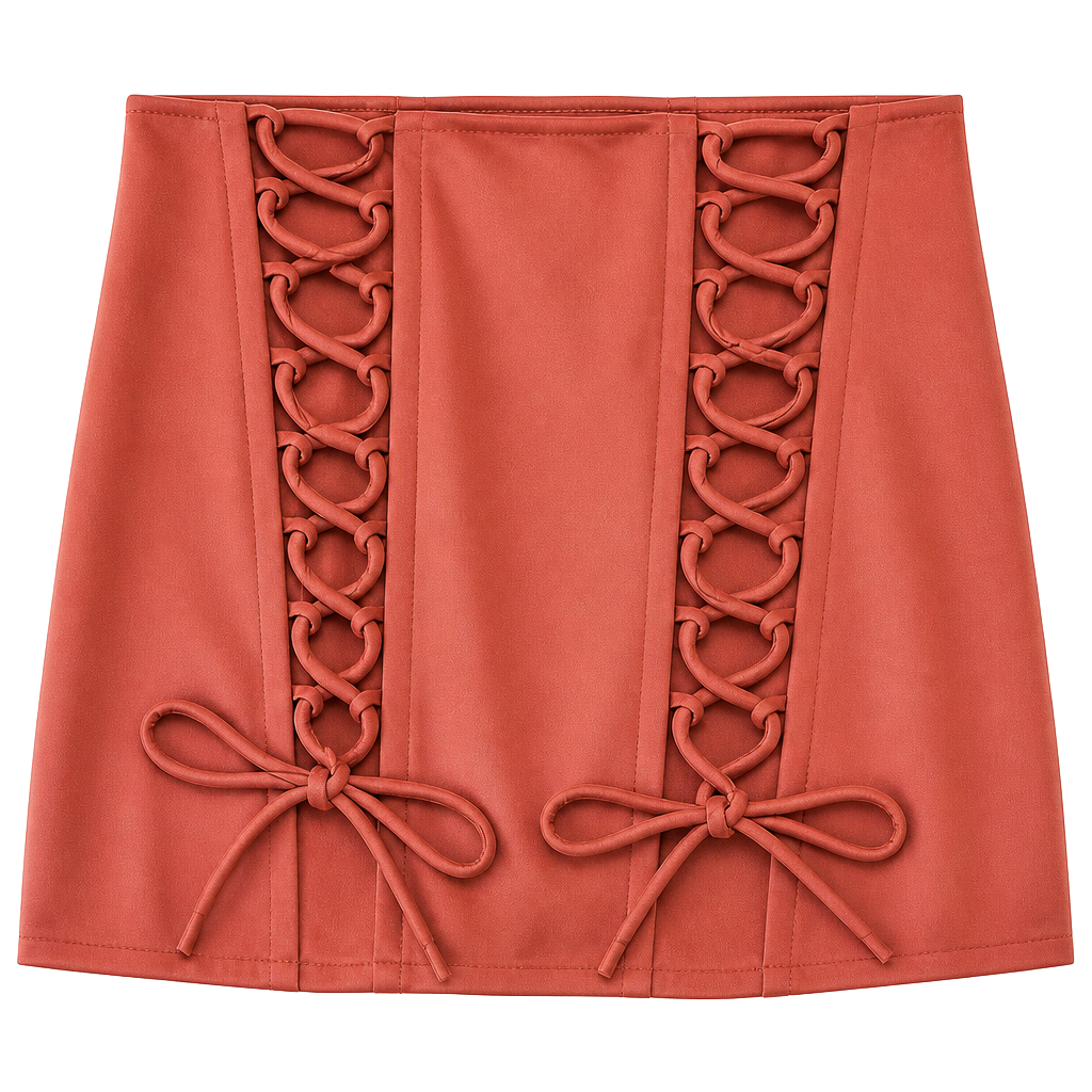 Lulus Enticing Aesthetic Rusty Rose Satin Lace-Up Strapless Mini Dress 1