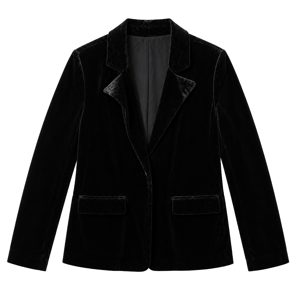 Cara Santana x Nine West Black Velvet Blazer Jacket XS 1