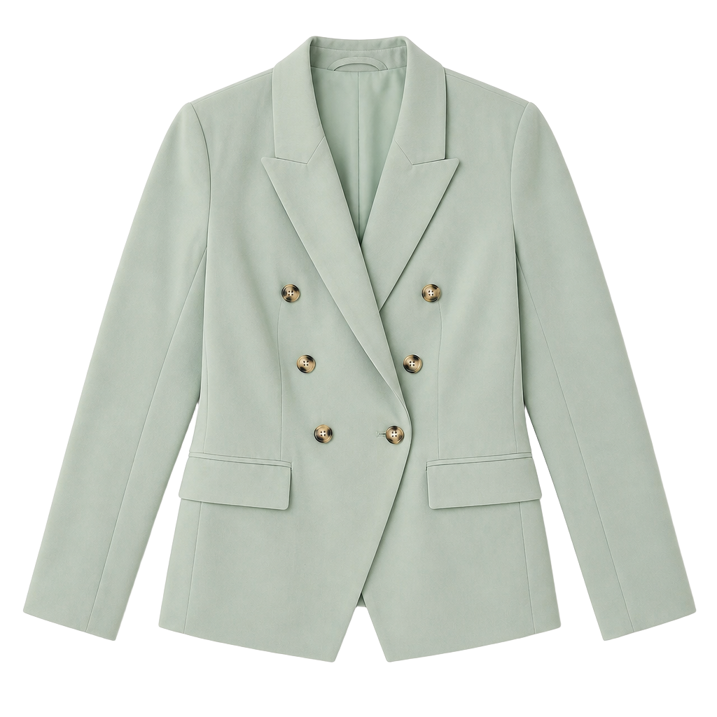 Nine West Mint Green Double Breasted Blazer Jacket XS 1