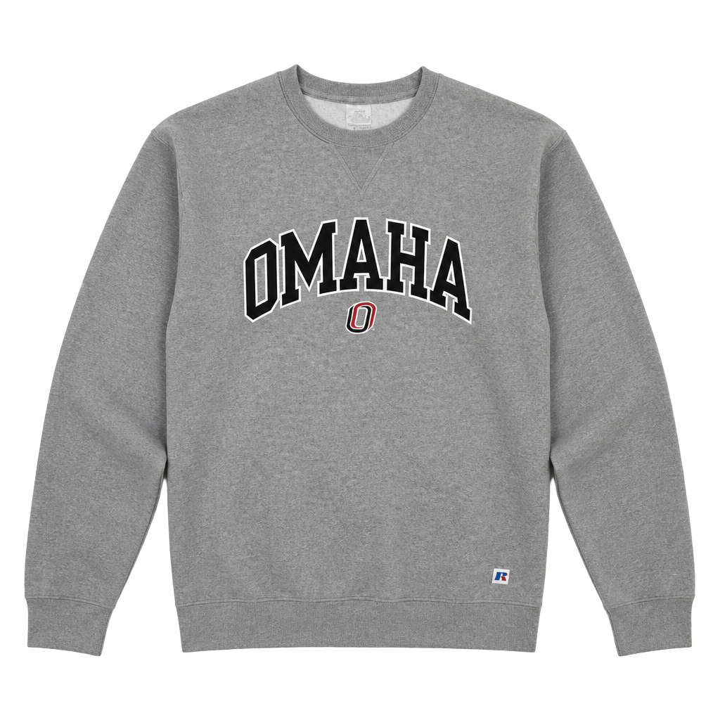 Omaha Grey Crewneck Sweatshirt 1