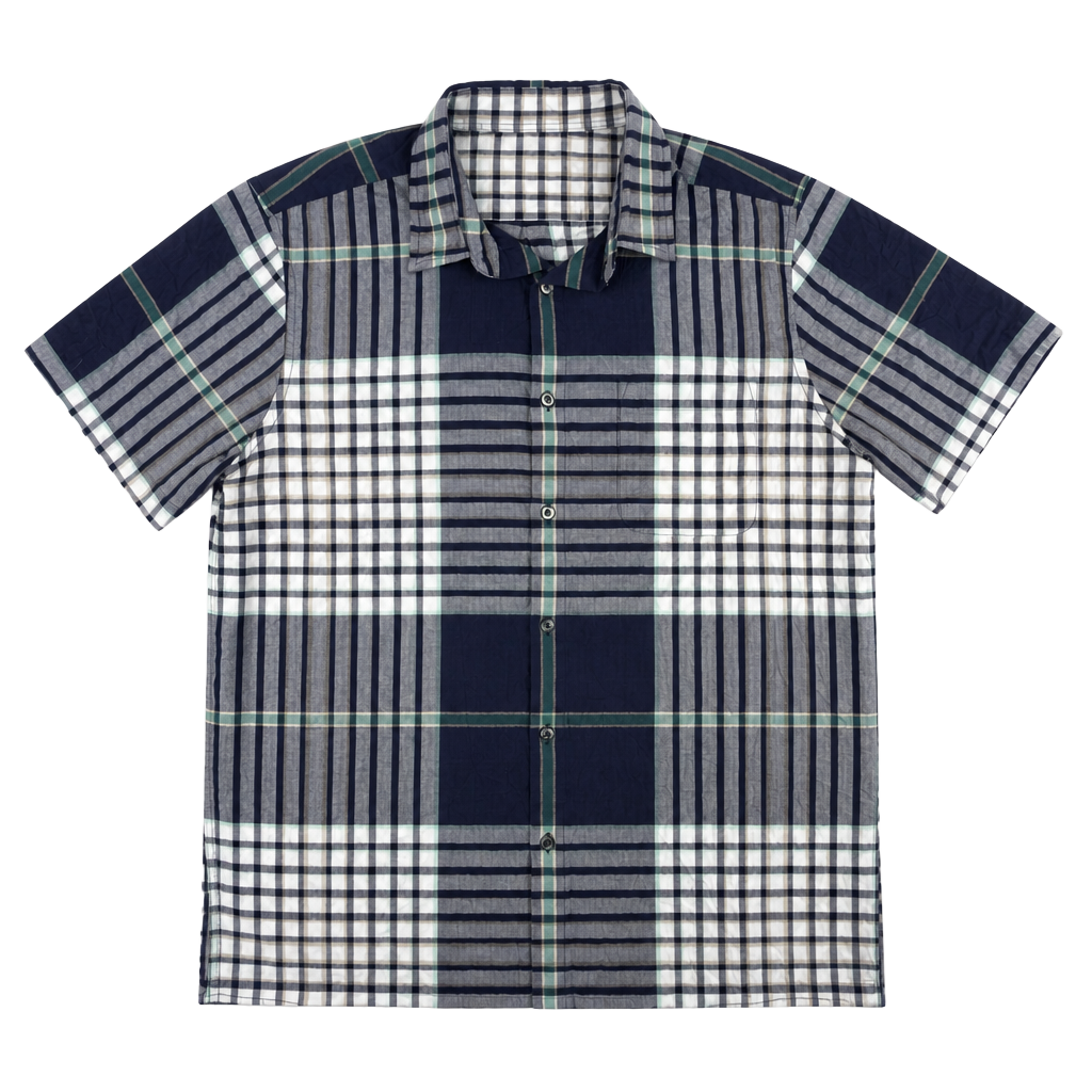 ROWM Men's Short Sleeve Plaid Button Down Shirt 1