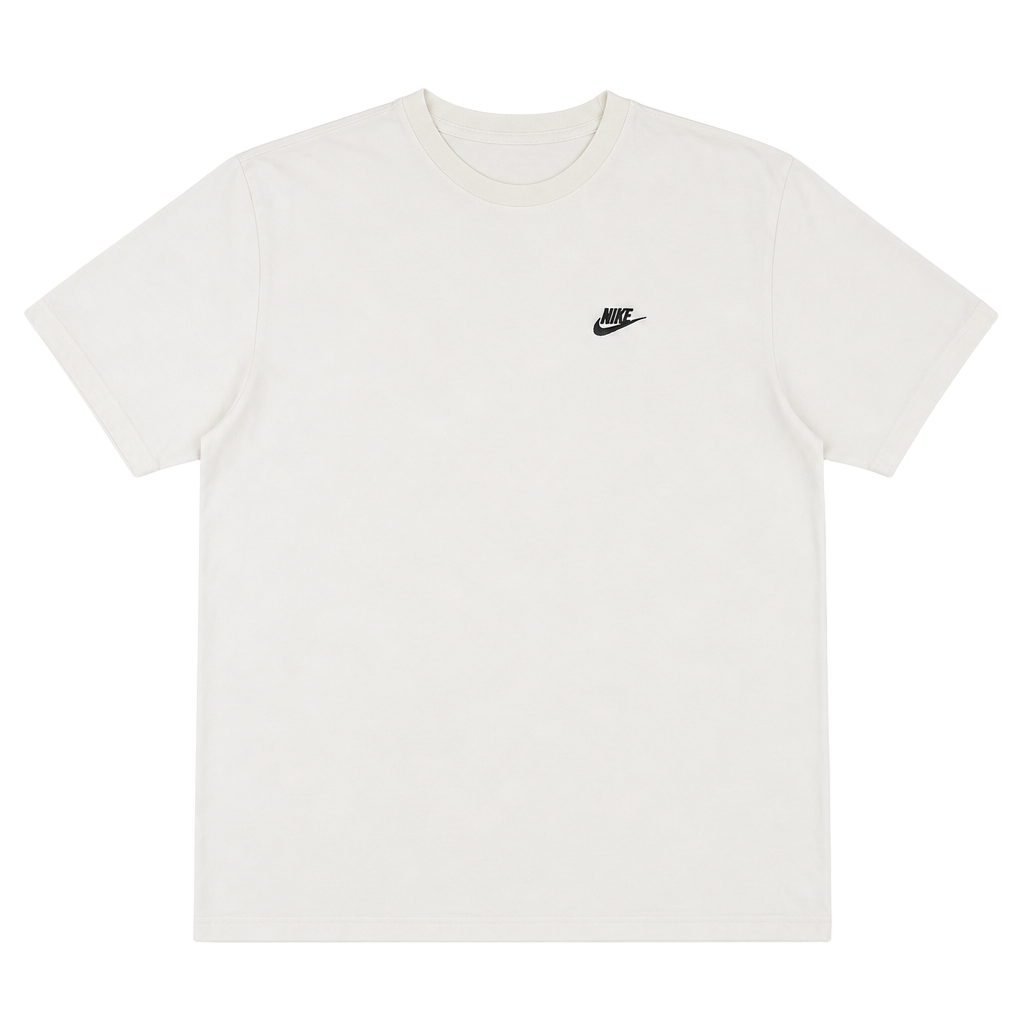 Nike Vintage Embroidered Swoosh T-Shirt White Size Large 1