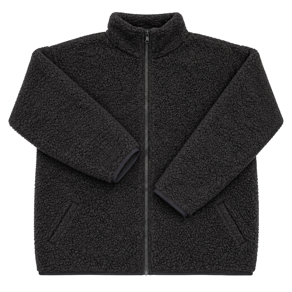 Victoria's Secret PINK Sherpa Full Zip Fleece Jacket Size XS Black 1