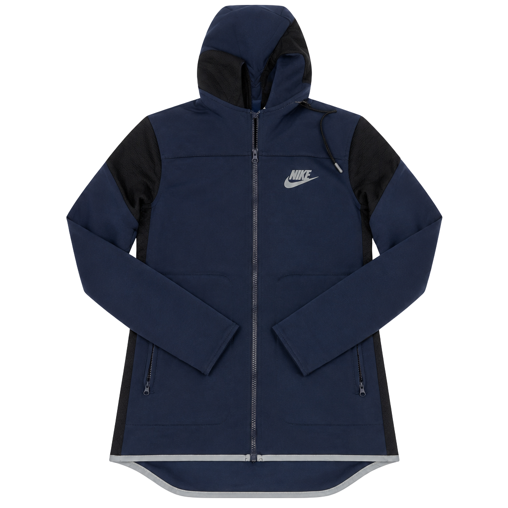Nike Navy Black Hooded Full Zip Athletic Jacket-S 1