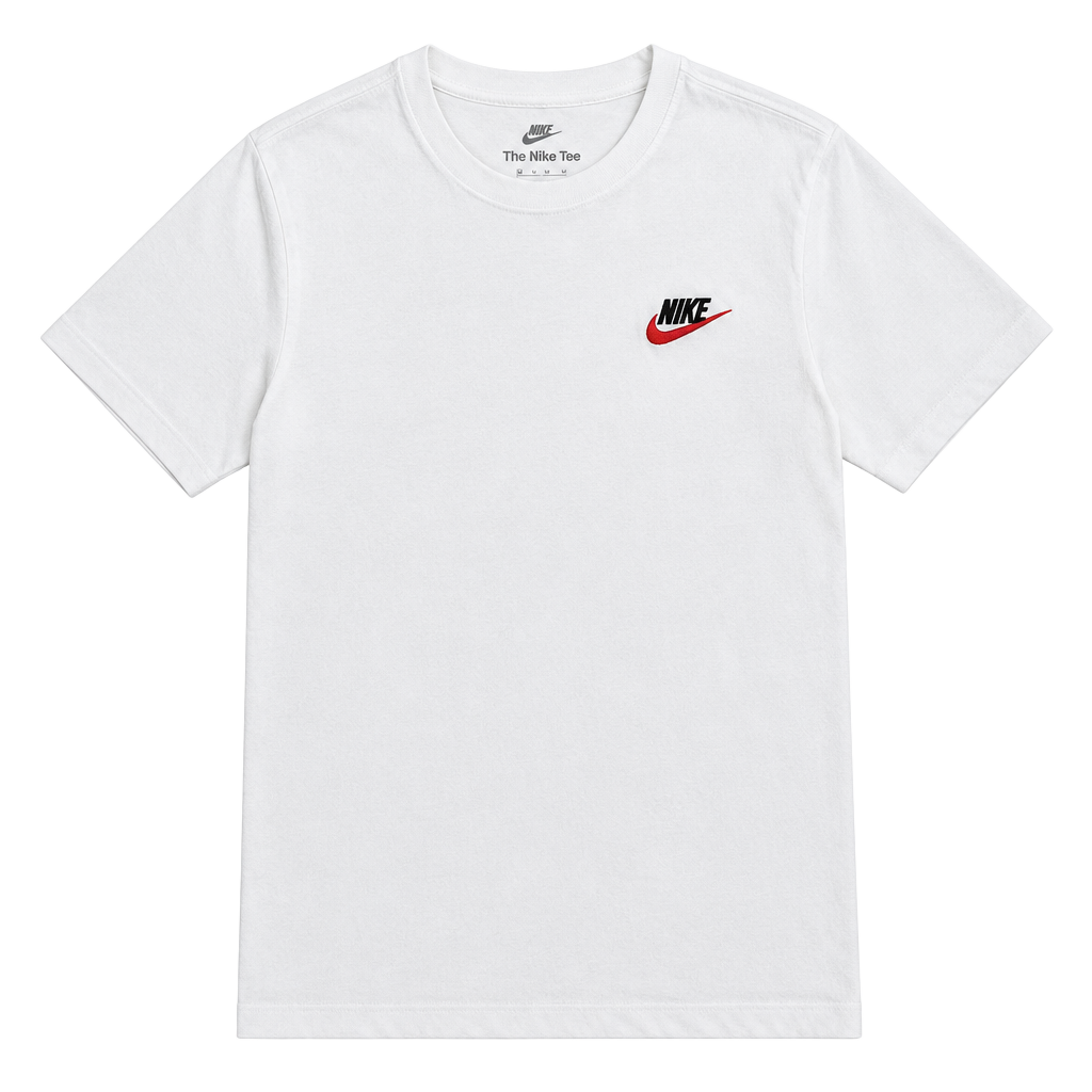 Nike The Nike Tee Size XS White Short Sleeve Embroidered Logo T-Shirt 1