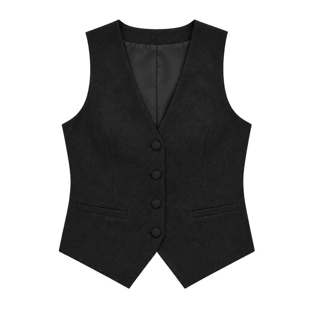 GapStudio Women’s Black Tuxedo Vest NWOT – XS 1