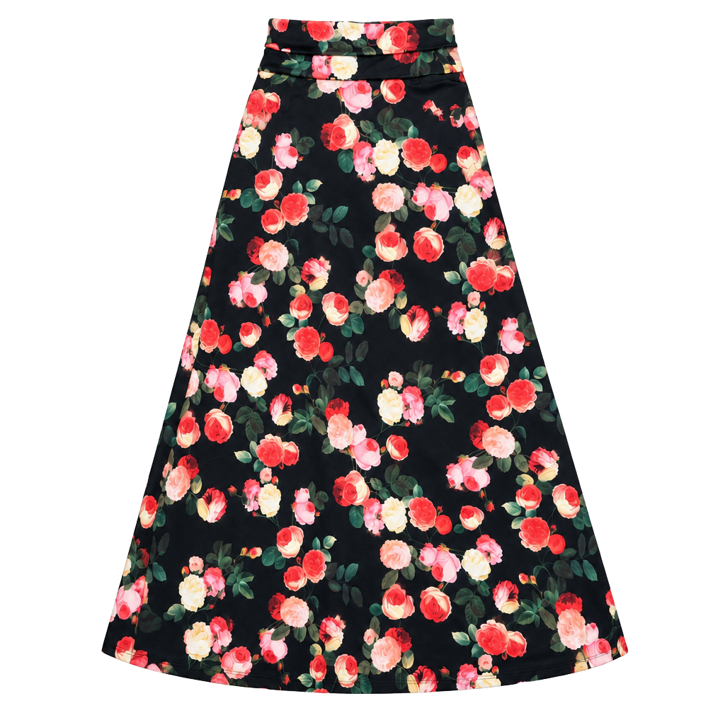 LuLaRoe Maxi Skirt Floral Size L 1