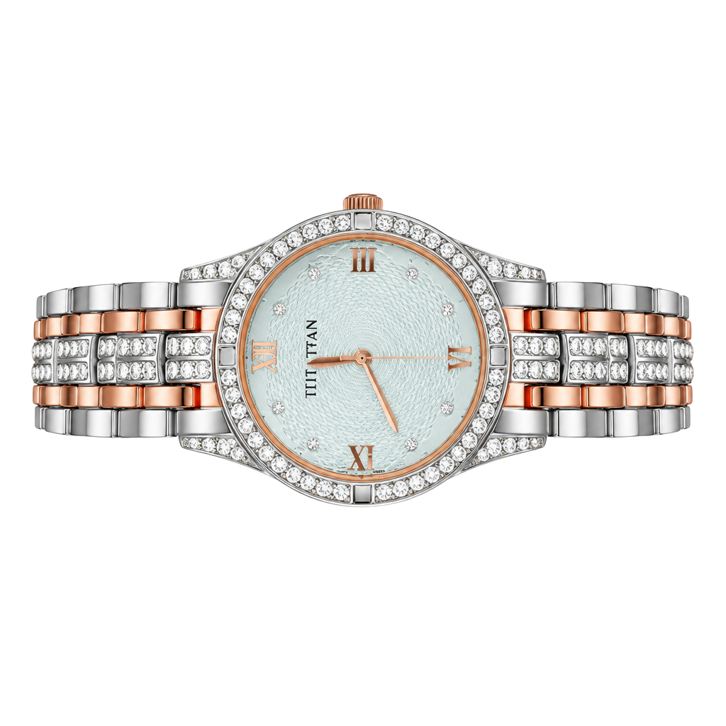 Ellen Tracy Watch Silver Stainless Steel Rhinestone Dial 1