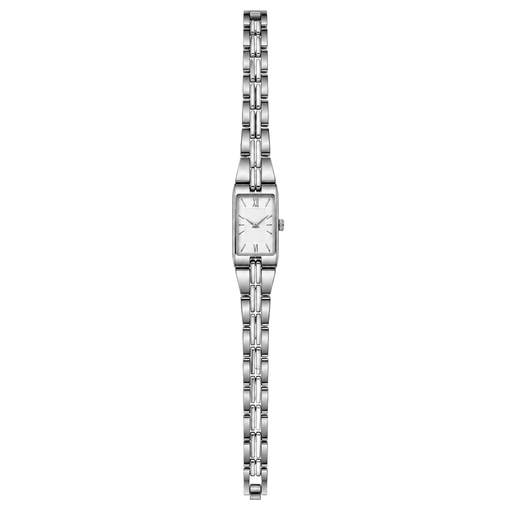Seiko Rectangle Dress Watch 2E20-7479 Silver Tone 1