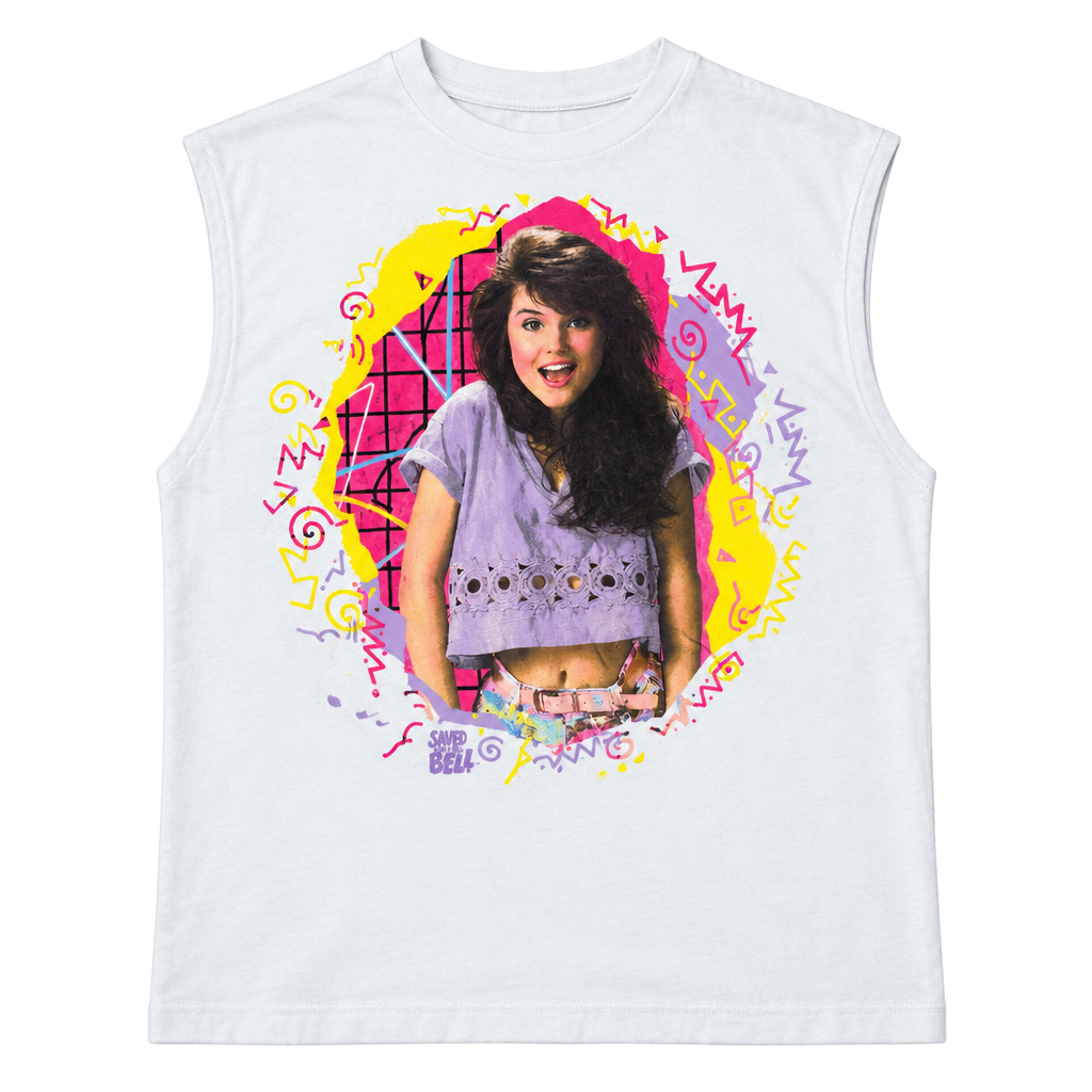 Ripple Junction Saved By The Bell Kelly Kapowski Size L White Sleeveless T-Shirt 1