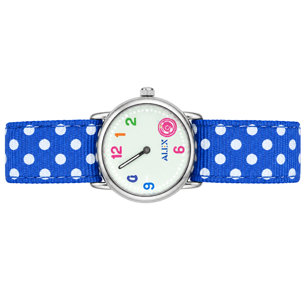 Alex Kids Watch Blue Polka Dot Band Analog 1