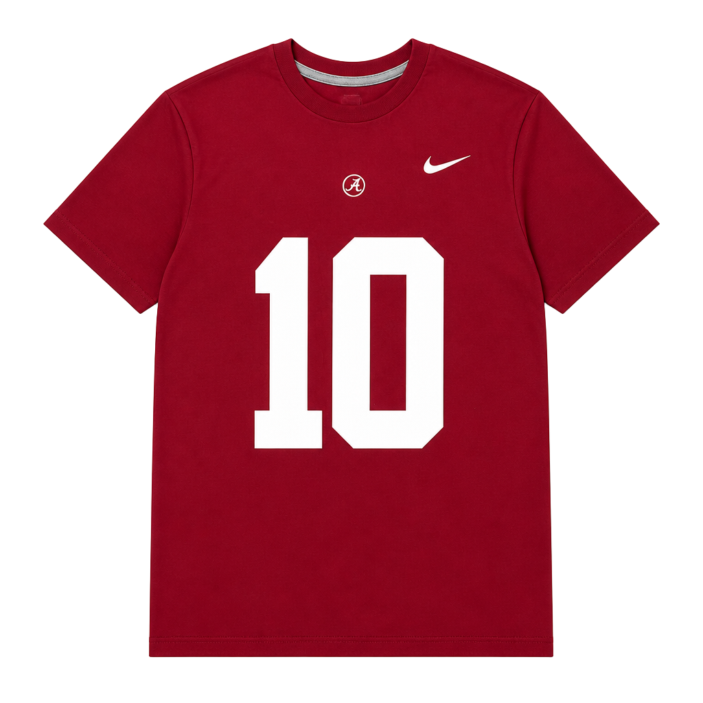 Nike Alabama Crimson Tide #10 Football T-Shirt Jersey Size L 1