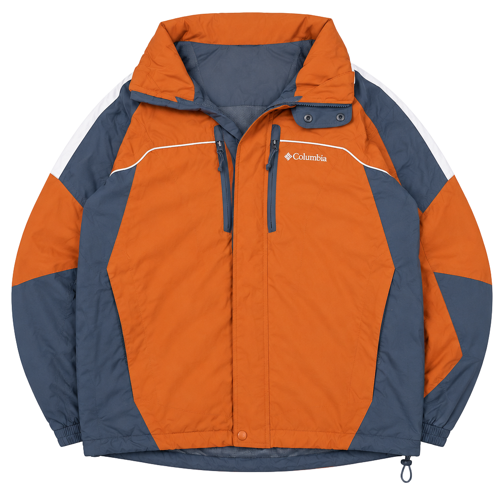 Columbia Sportswear Company Jacket Size L Orange Gray 1