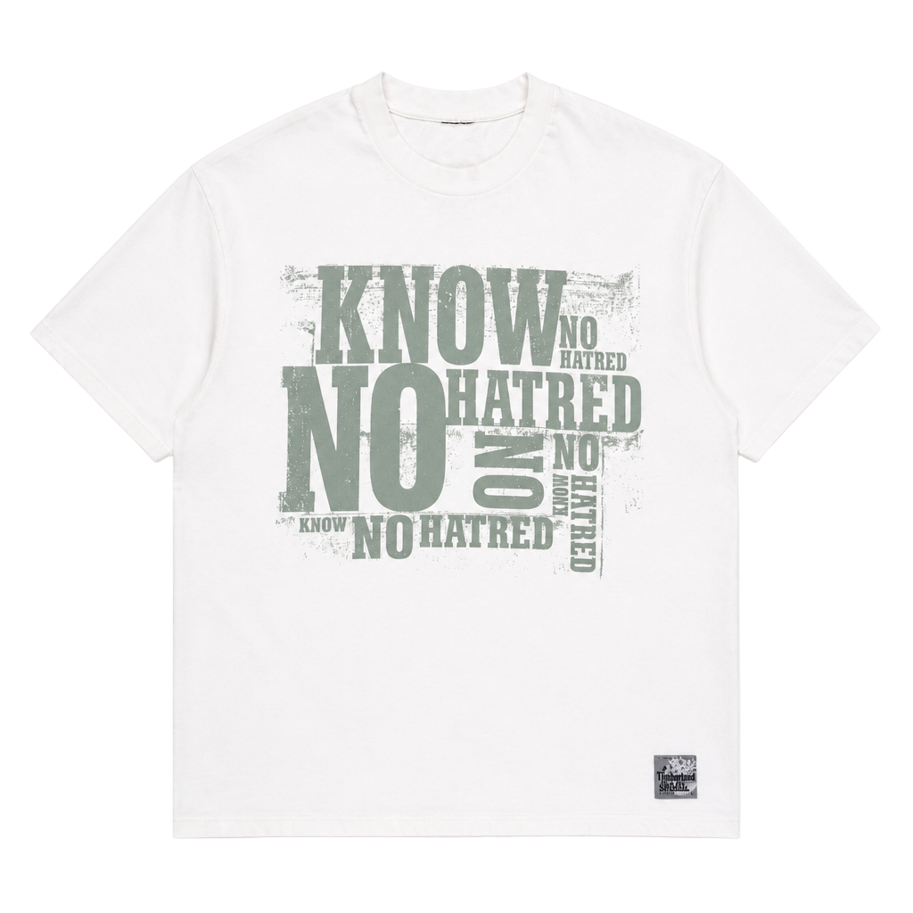 Timberland Know No Hatred T-Shirt White Graphic Tee 1