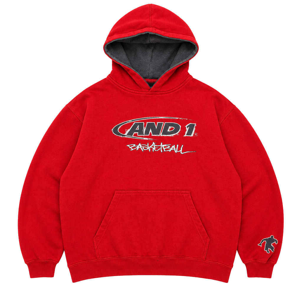 AND1 Basketball Red Hoodie 1