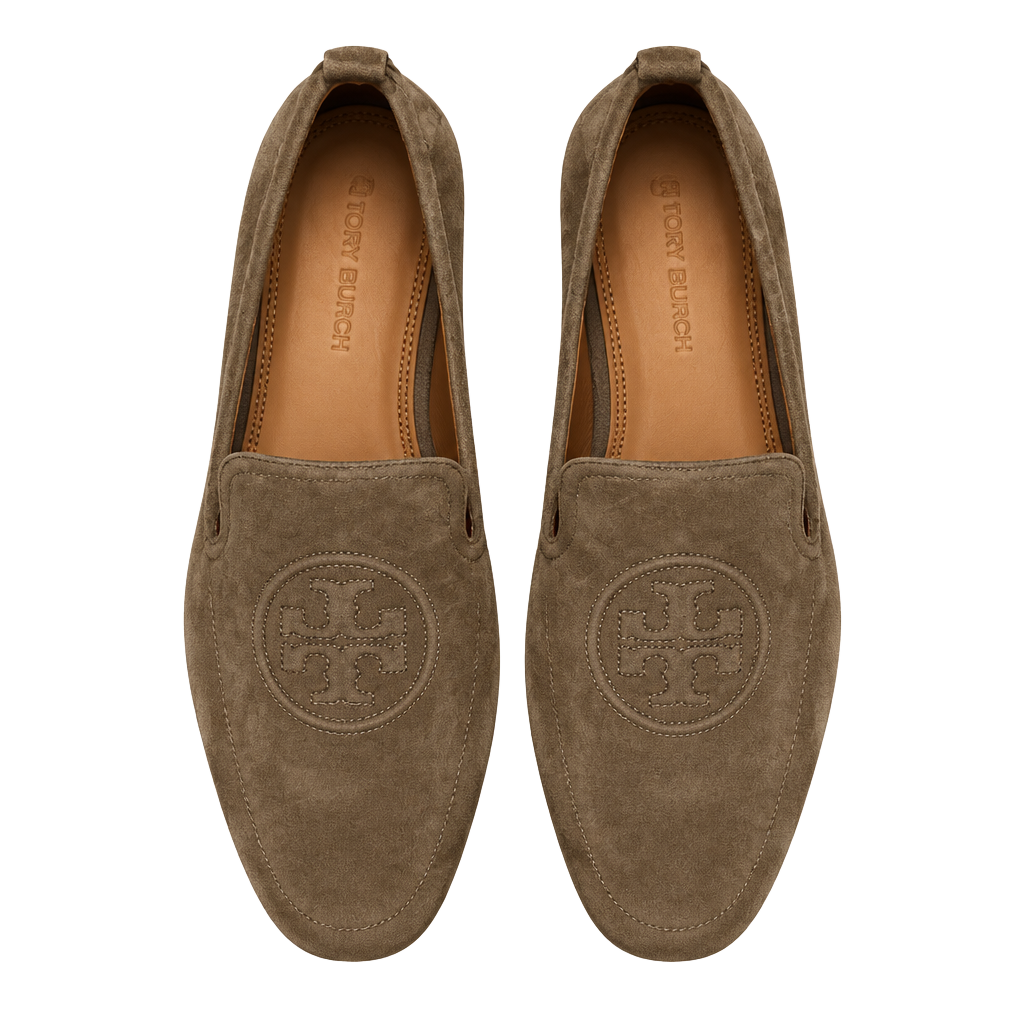Tory Burch Leigh Suede Loafer Size 11 Brown Flats 1
