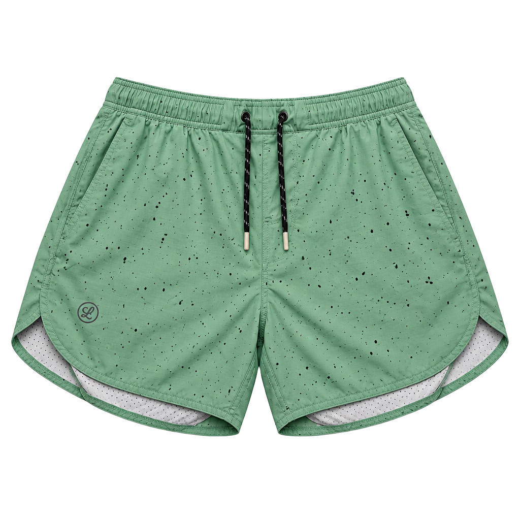 Legends Luka HD 7 Lined Short Size XL Thyme White Splatter Athletic Shorts 1
