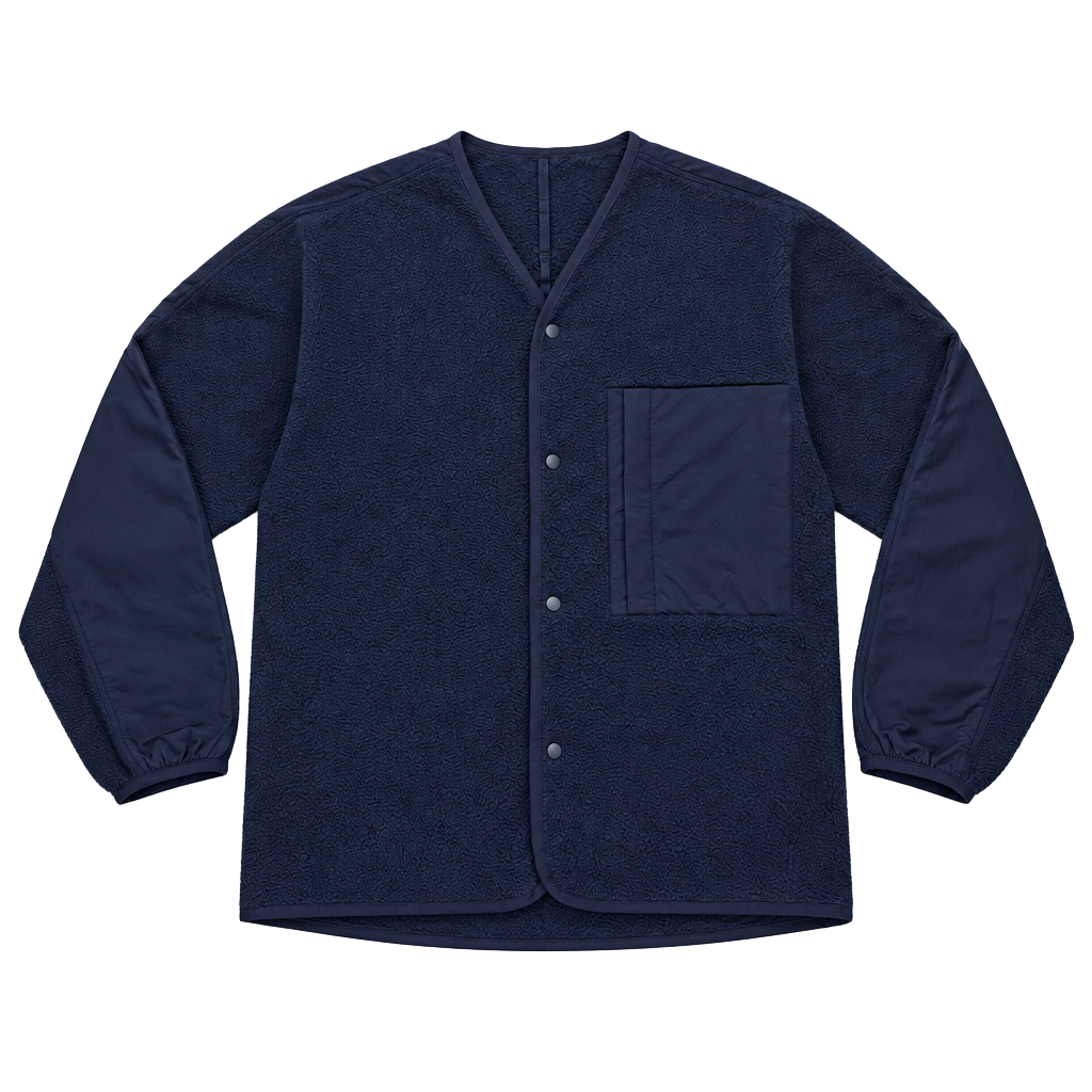 Lululemon Fleece Snap-Front Cardigan Size L Navy Blue Jacket 1
