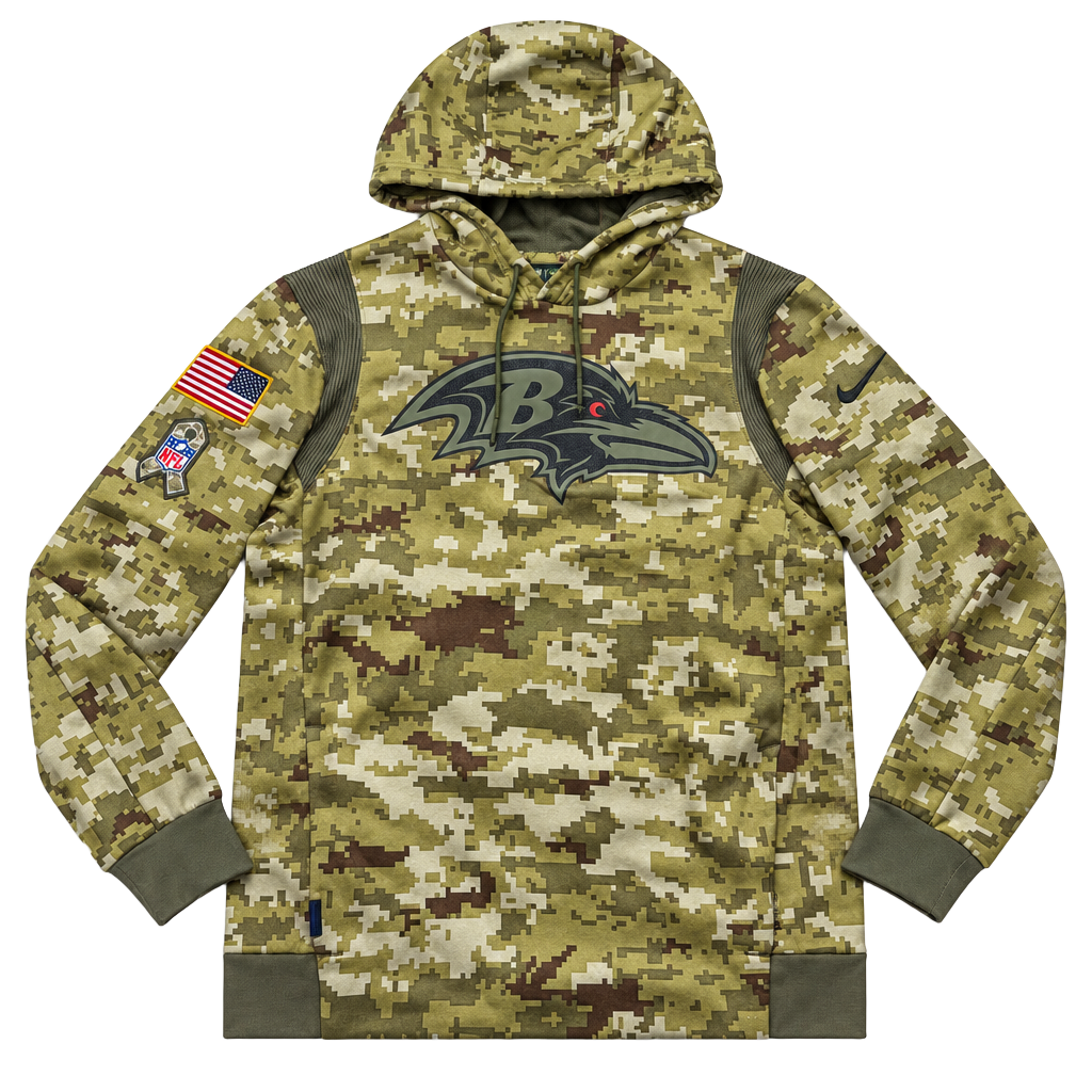 Nike Baltimore Ravens Salute To Service Hoodie Digital Camo NFL On-Field Medium 1