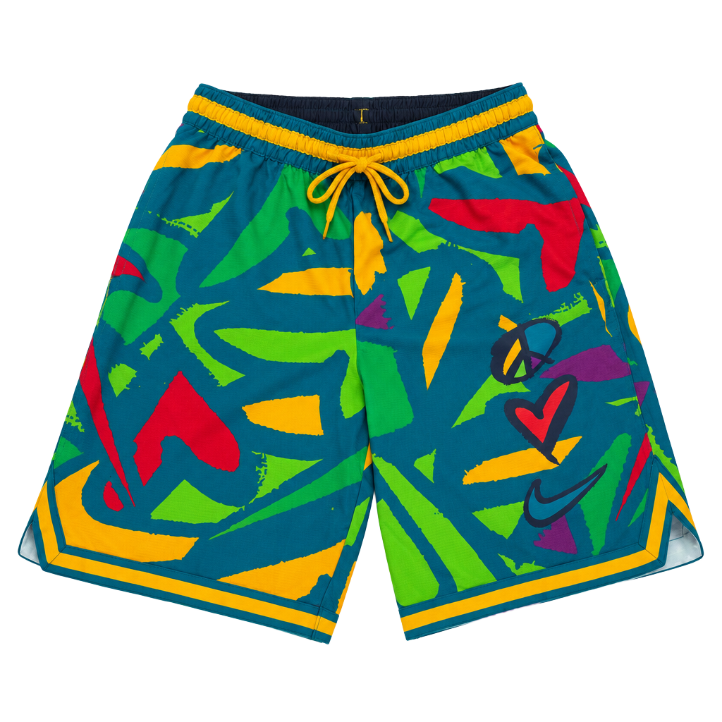 Nike Dry DNA Men's Basketball Shorts Spruce Blue/University Gold Love 9” Medium 1