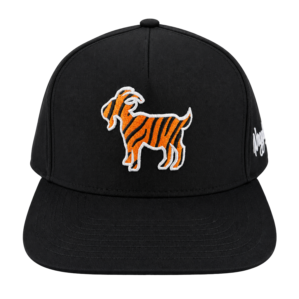 Waggle The GOAT Snapback Hat Black Tiger Stripe Golf Cap New Without Tags 1