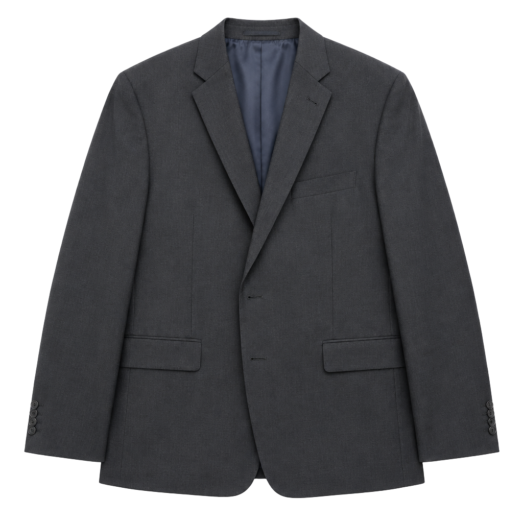 Chaps Suit Jacket Size 46R Navy Blue Check Blazer 1