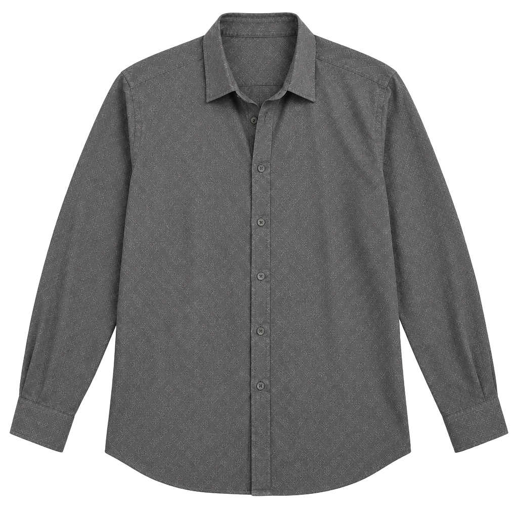 Alfani Dress Shirt XXL black stripe and grey shirt Long Sleeve 1