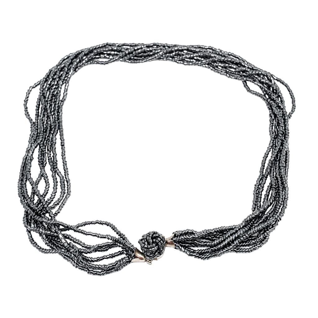 Vintage 8-Strand Seed Bead Statement Necklace 1