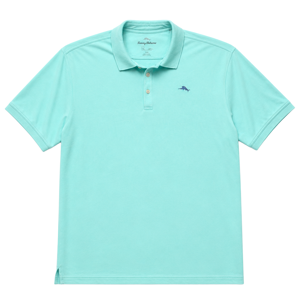 Tommy Bahama Shirt Mens XXL Green Mint Performance Golf Polo Relaxed Stretch 1