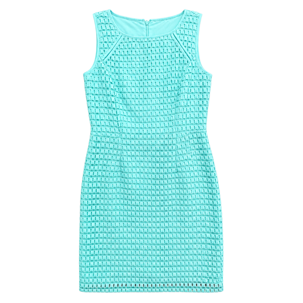 Calvin Klein Teal Blue Sleeveless Cutout Sheath Dress Size 4 1