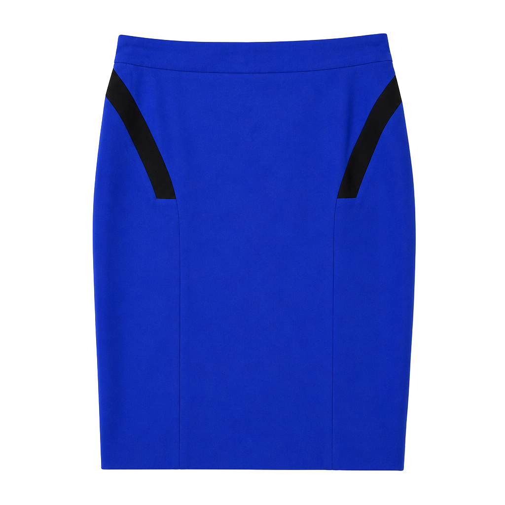 Gianni Bini Royal Blue Colorblock Panel Pencil Skirt Size 4 1