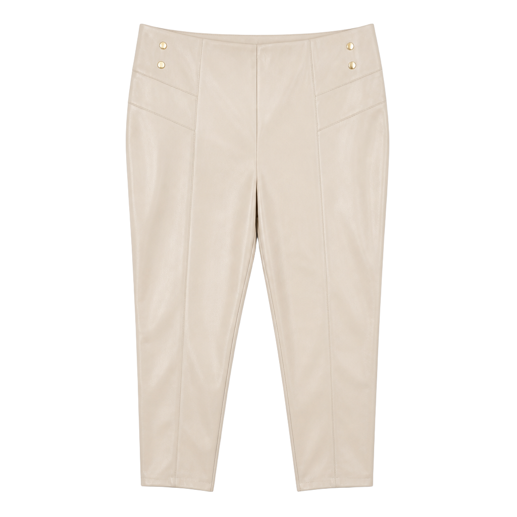 Marc New York Andrew Marc Full Control Waistband Faux Leather Pants Latte XL 1