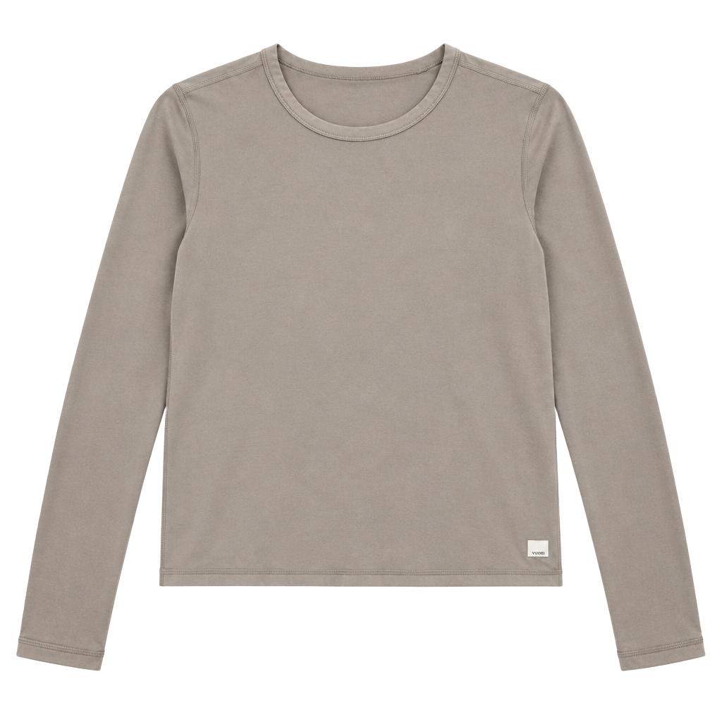 Vuori Long Sleeve Performance Shirt Size XL Taupe Athletic Top 1