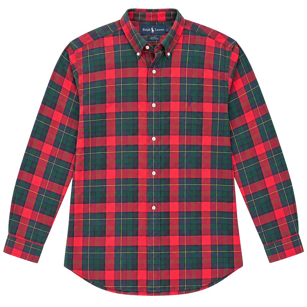 Ralph Lauren Blaire Plaid Flannel Shirt Size XXL Red Green Long Sleeve 1