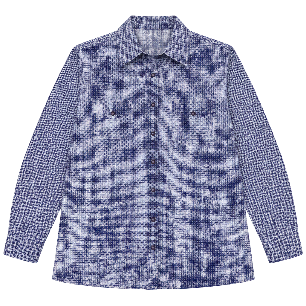 Rockies Western Shirt XL Purple Geometric Long Sleeve Pearl Snap Cotton 1