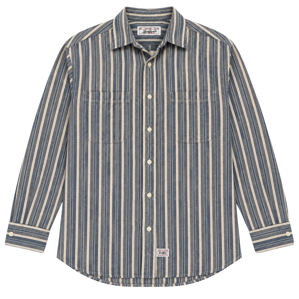 Levi Strauss Signature Long Sleeve Button Down Shirt Size 2XL Blue Striped 1