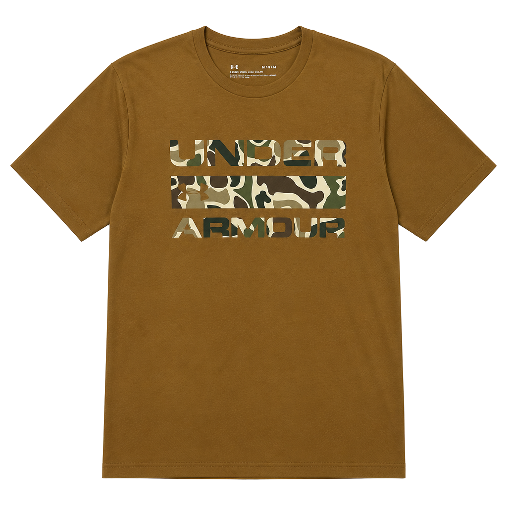 Under Armour Men's Stacked Logo Camo Fill T-Shirt - Brown/Tan 1
