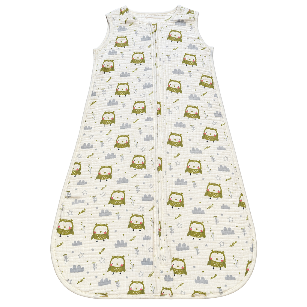 Tado Muslin Sleeping Sack Size XL Owl Muslin Cotton Wearable Blanket 1