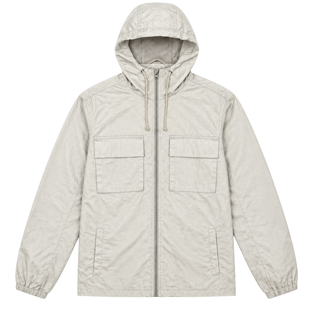 Old Navy GO-H2O Hooded Jacket Size M Tan Full Zip Utility 1