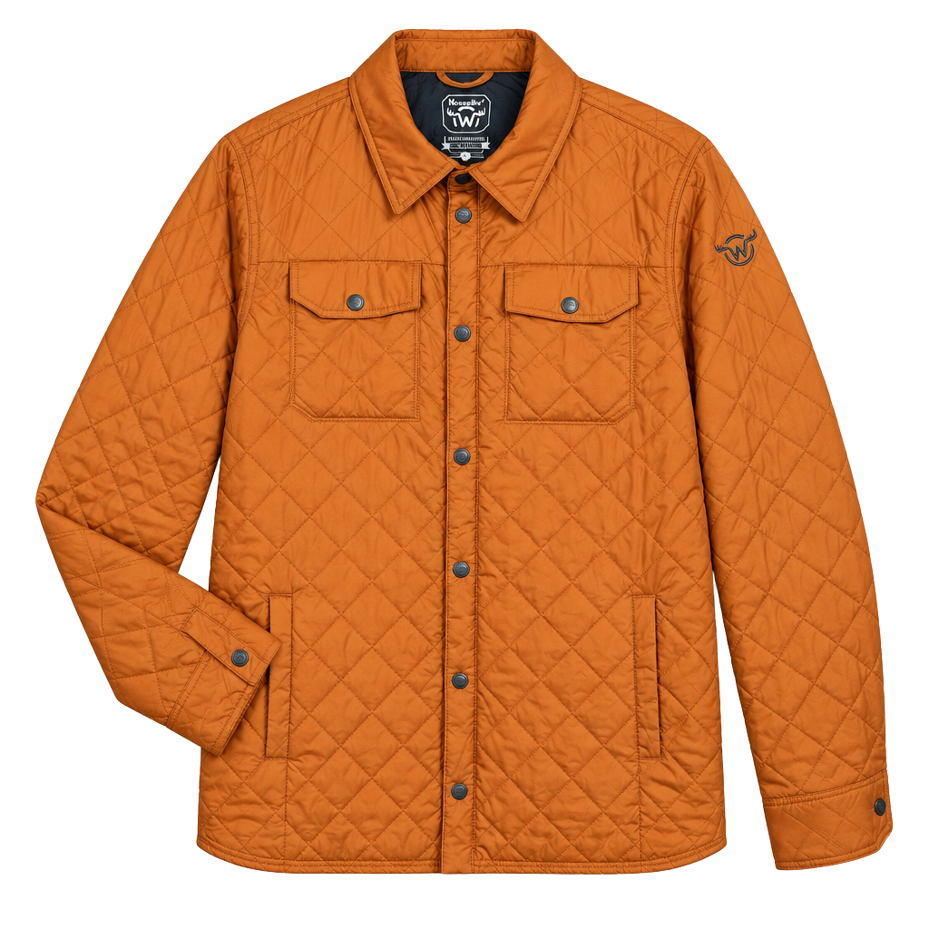 Moosejaw Quilted Jacket Orange Large Tall 1