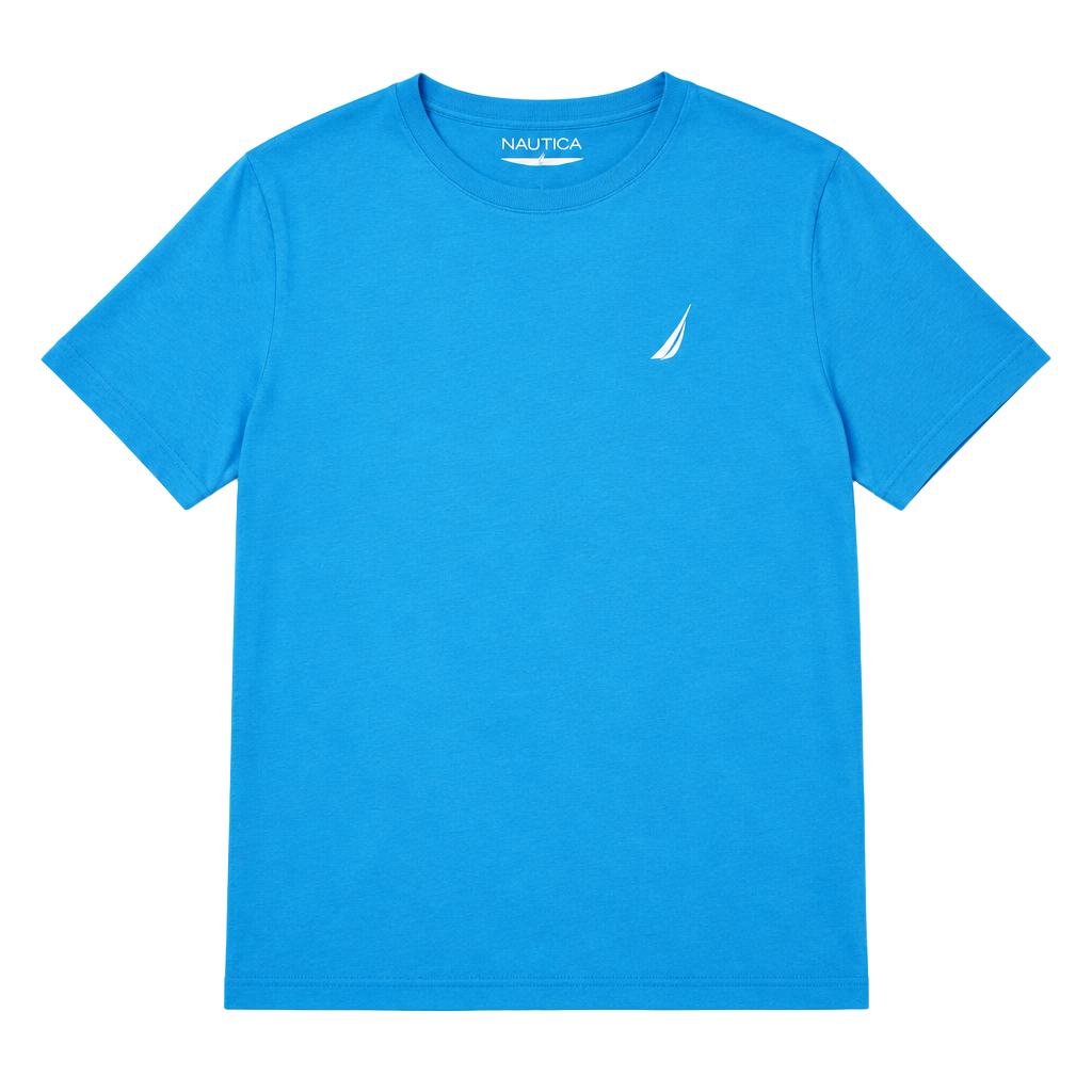 Nautica Blue Short Sleeve Crew Neck T-Shirt Size XL Fish Responsibly Graphic 1