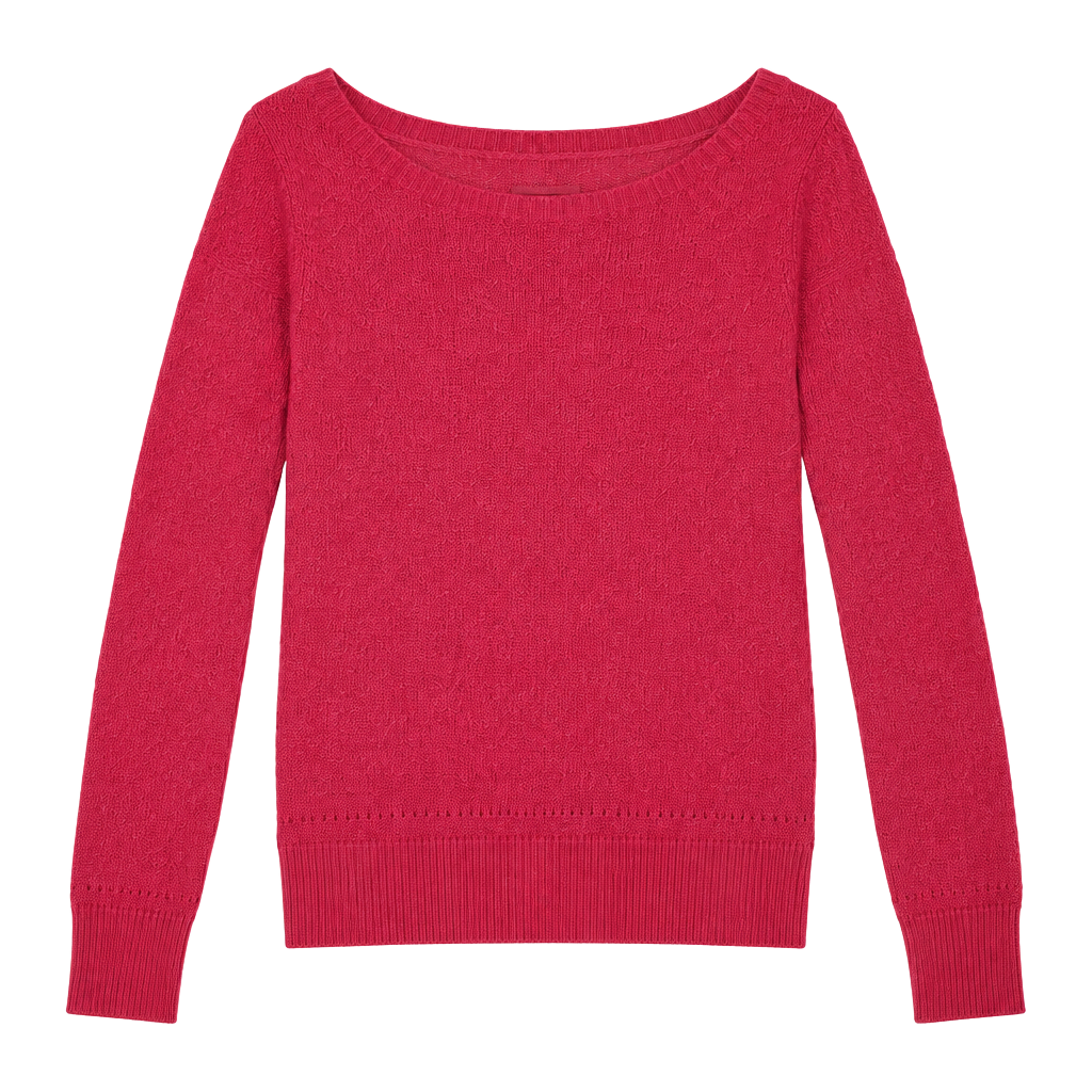 American Eagle Outfitters Off The Shoulder Sweater Size S Red Knit Pullover 1