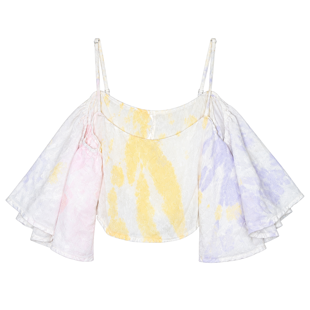 Bohome Collection Tie Dye Crop Top Size XS Off Shoulder 1