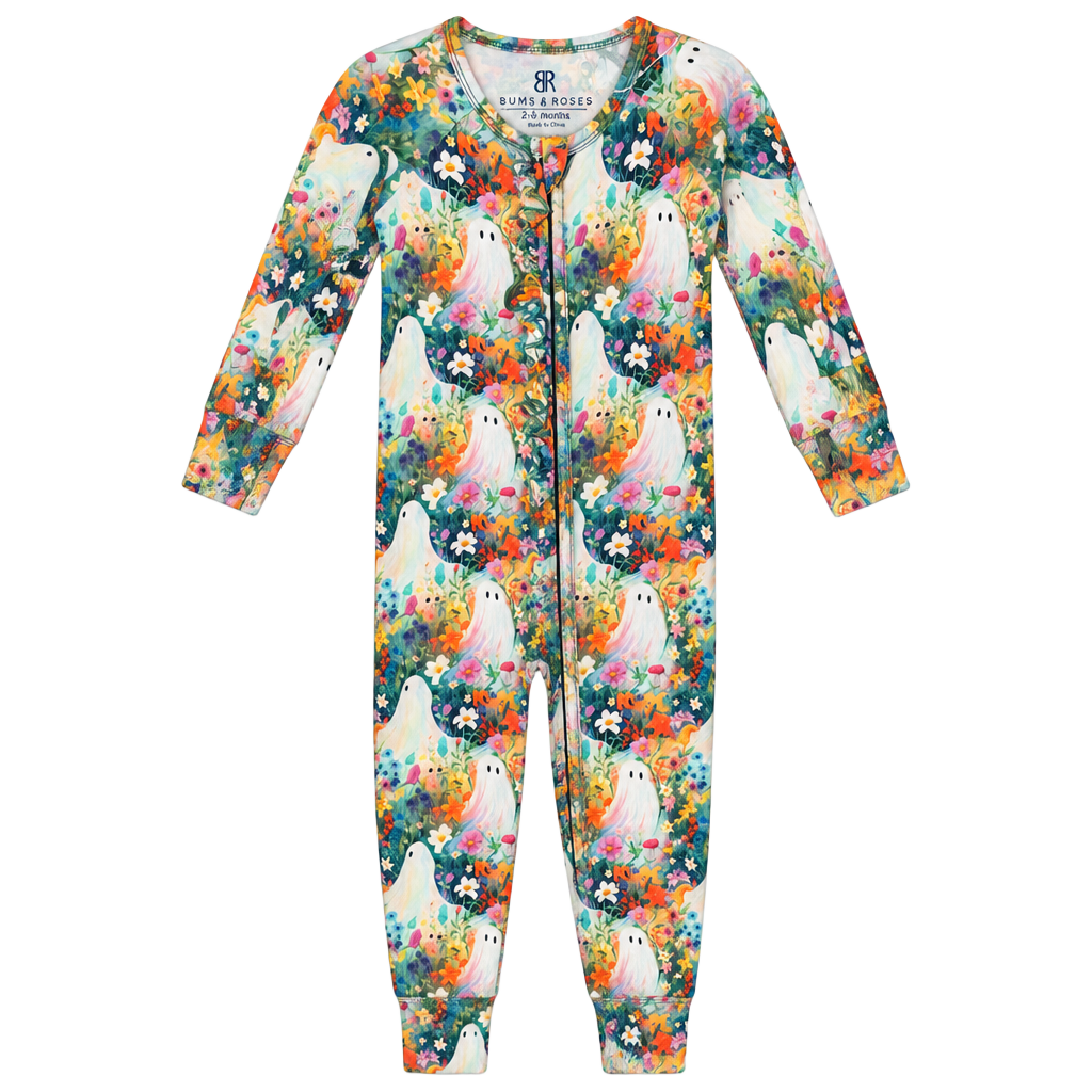 Bums & Roses Boo-tiful Blooms Convertible Ruffle Romper Size 12-18 Months 1