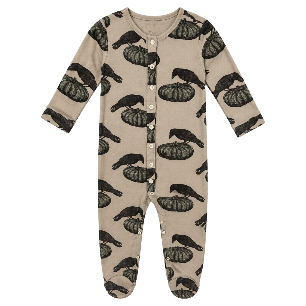 Kate Quinn Romper Size 2t Pumpkin Crow Halloween Modal 1