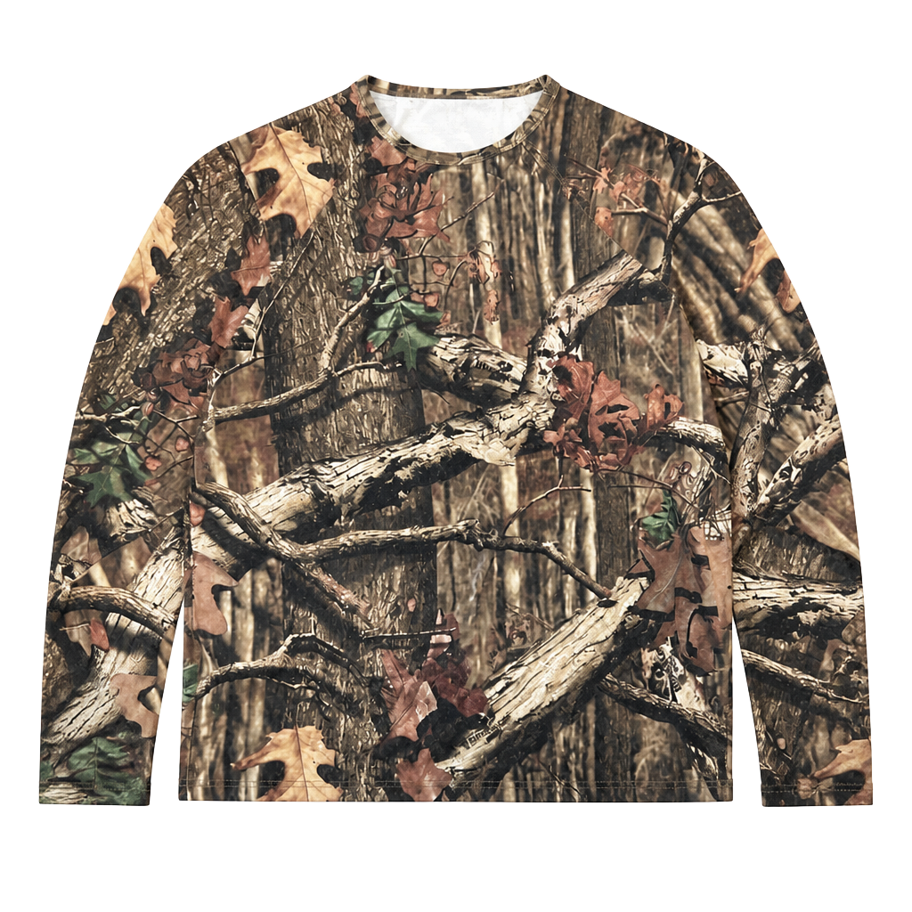 Mossy Oak Break-Up Camouflage Long Sleeve Shirt fits like a large 1