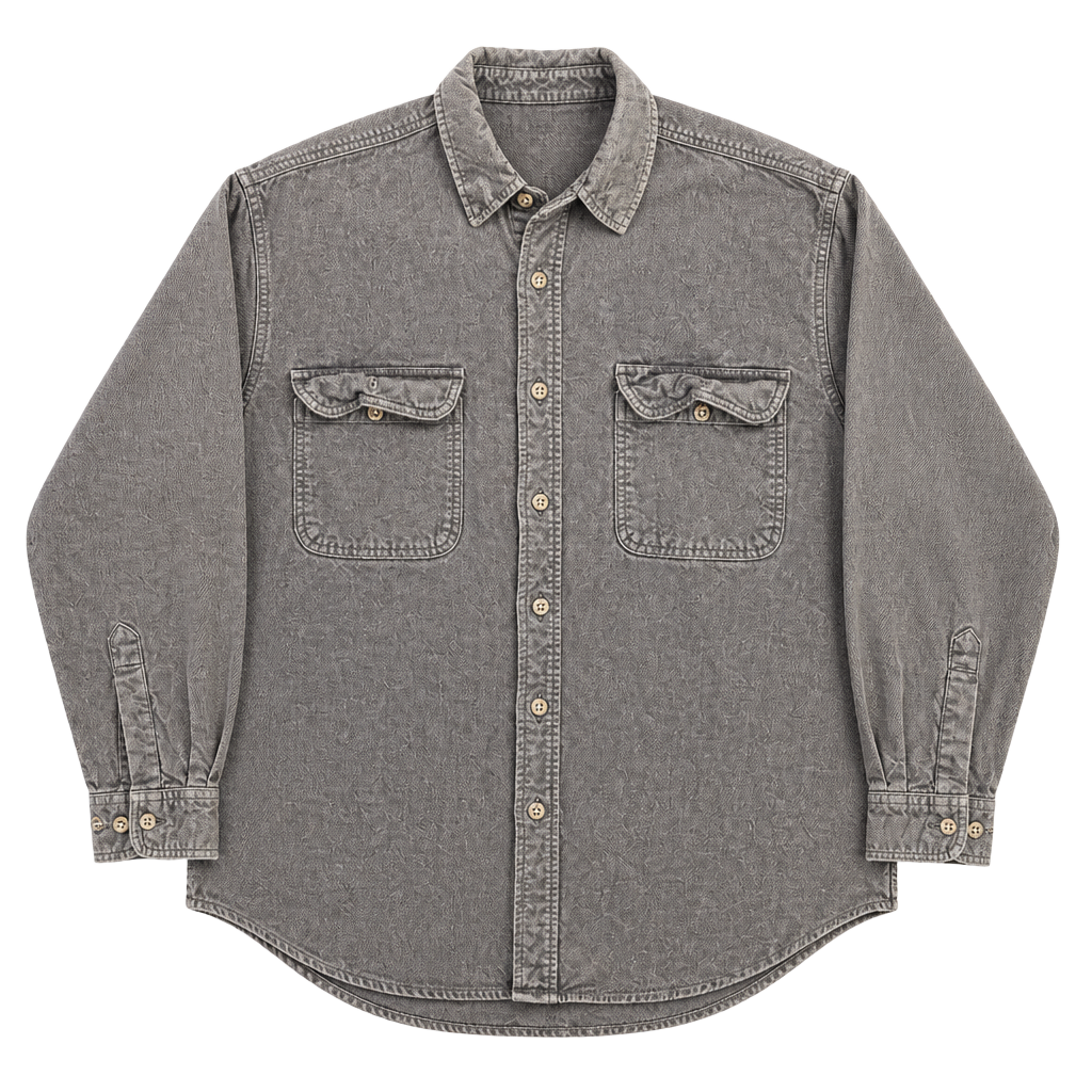 Field & Stream Men's large Grey Button-Up flannel Shirt 1